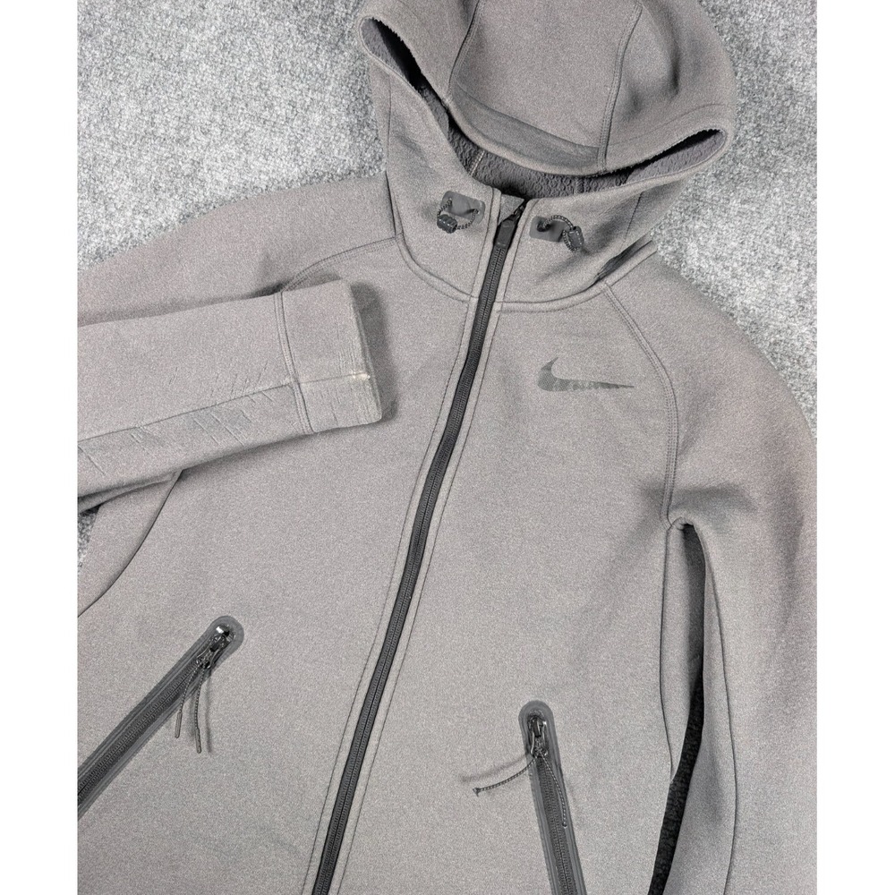 Nike Therma Sphere Max Hoodie Mens Small Gray Full Zip Performance
